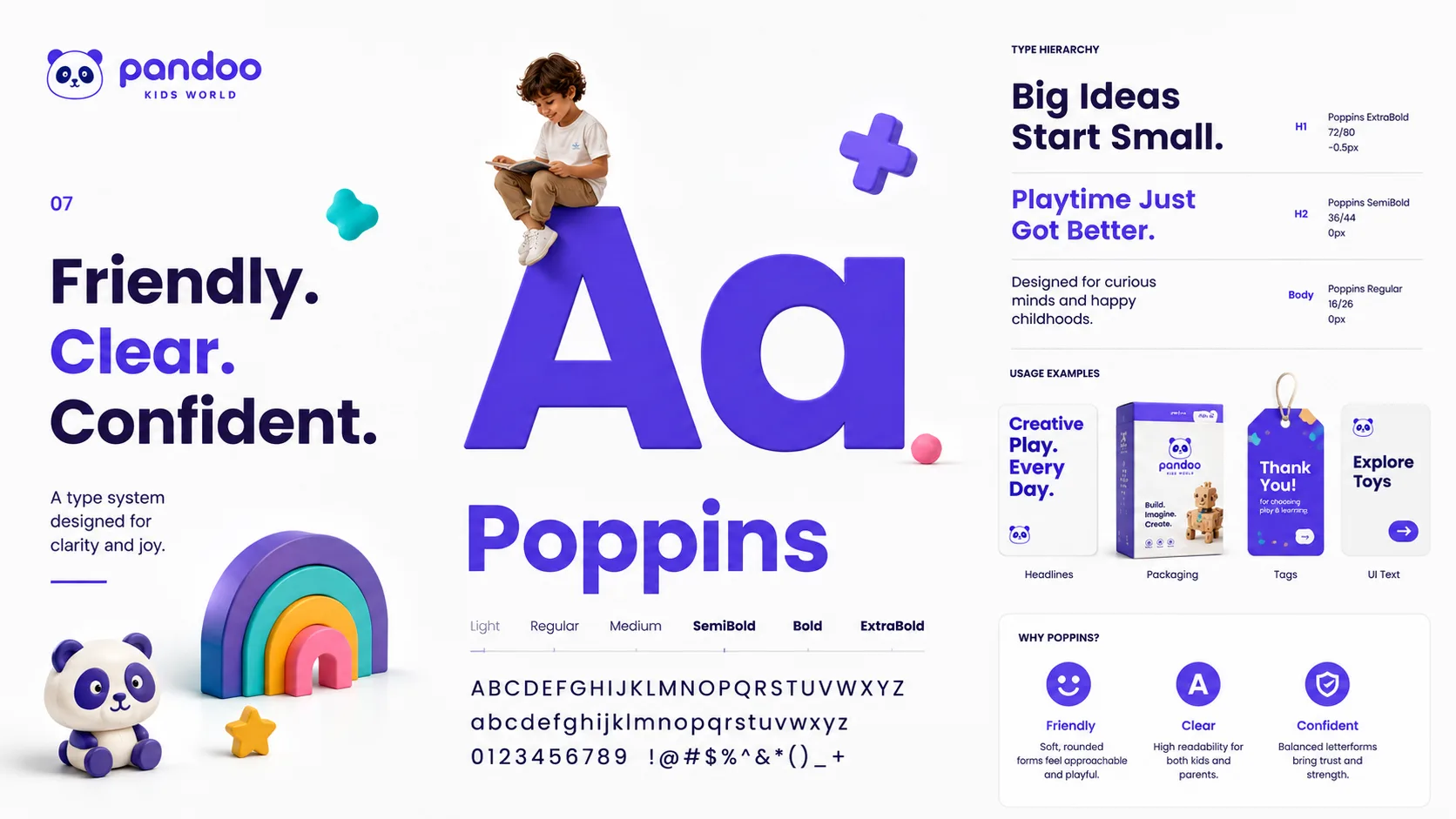 Pandoo Kids World — Logo and Branding packaging & visual design mockup 7 by Raghav Chopra